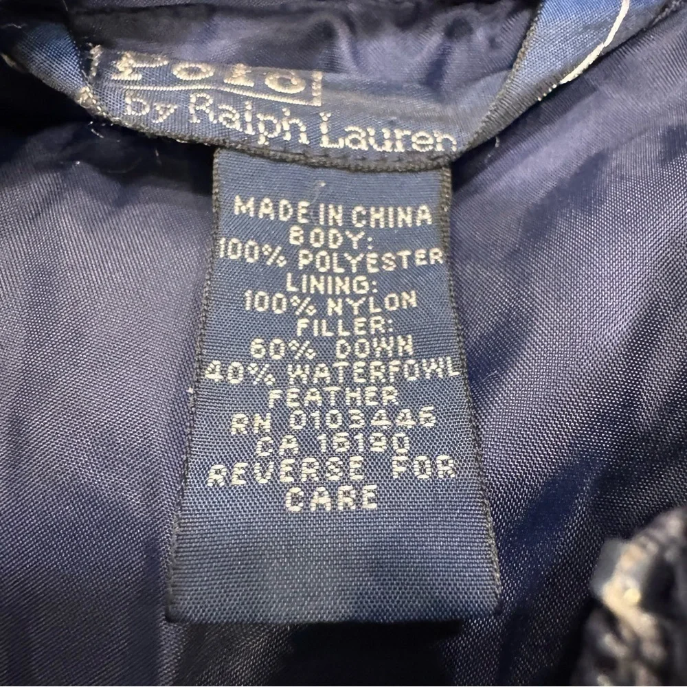 POLO RALPH LAUREN Boys Navy BLUE PUFFER DOWN JACKET YOUTH SIZE 6